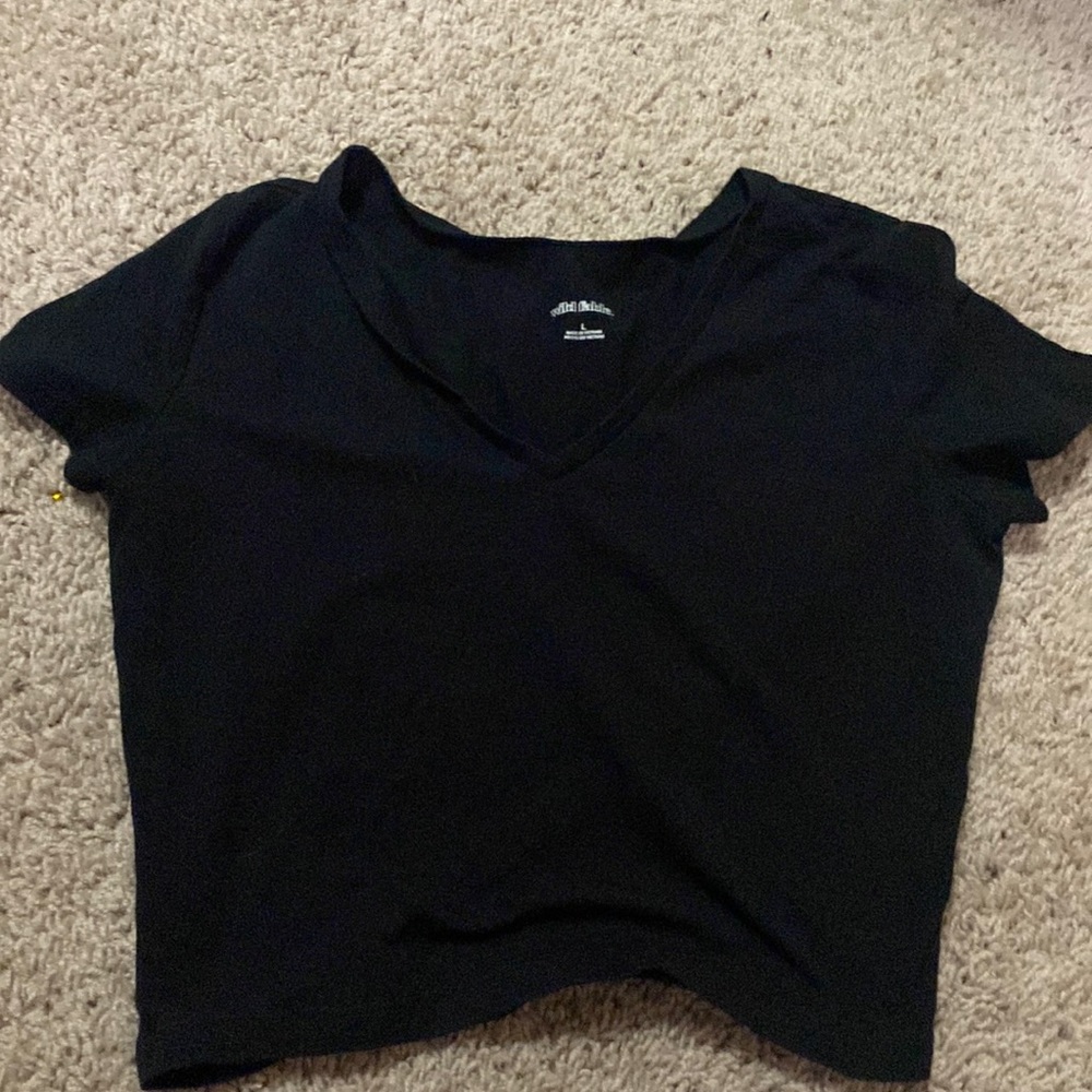 Basic Black Crop Top